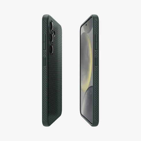 ACS07287 - Galaxy S24 Ultra Case Liquid Air in Matte Black showing the back